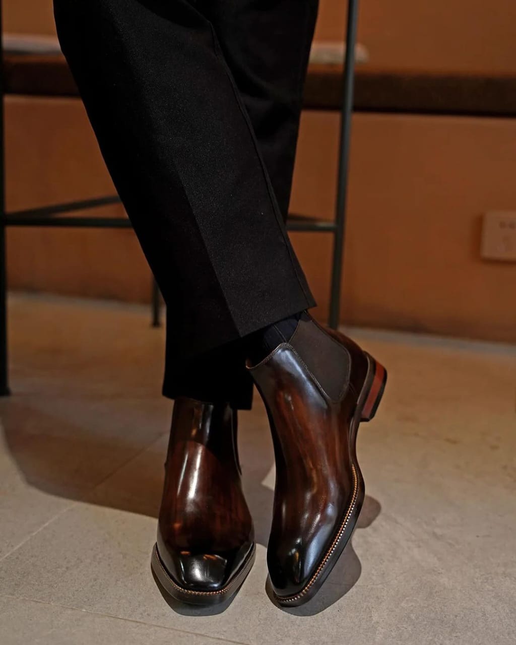 Chelsea Boots for Men's Brown- Pure leather