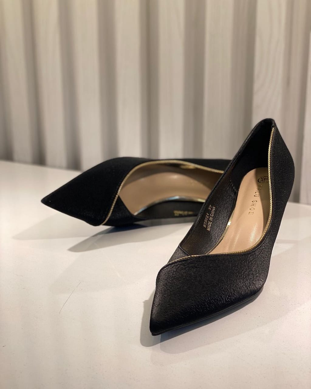 GoldShine women shoes-Black