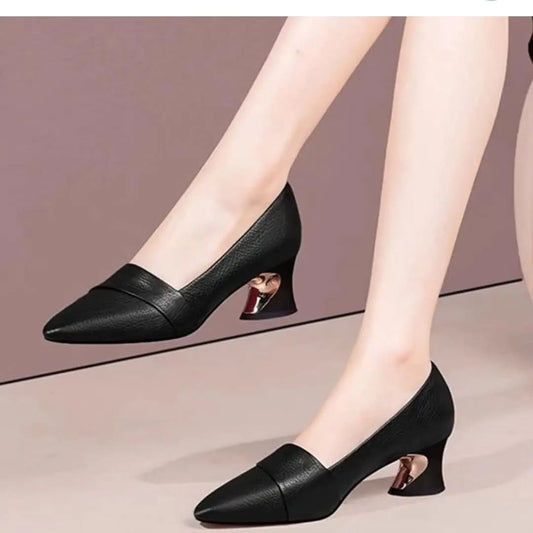 Chic Square Heel for women-Black