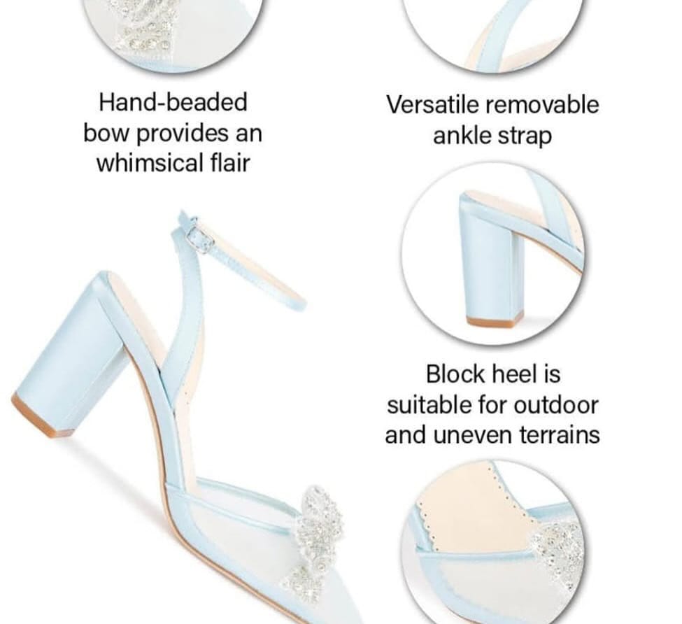 Touching tie Heel- Light sky