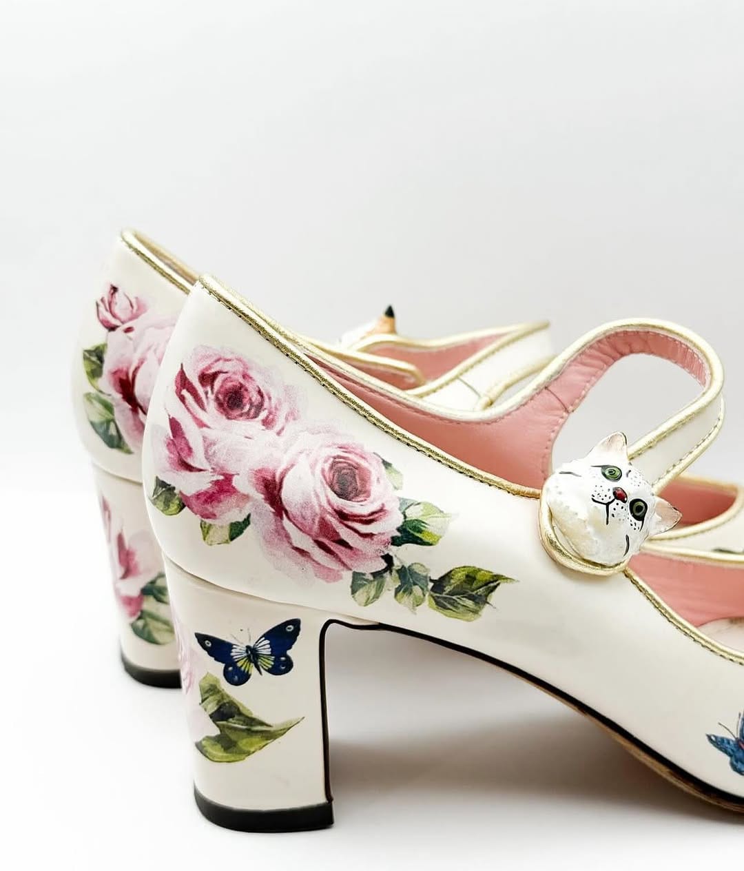 Floral printed heel