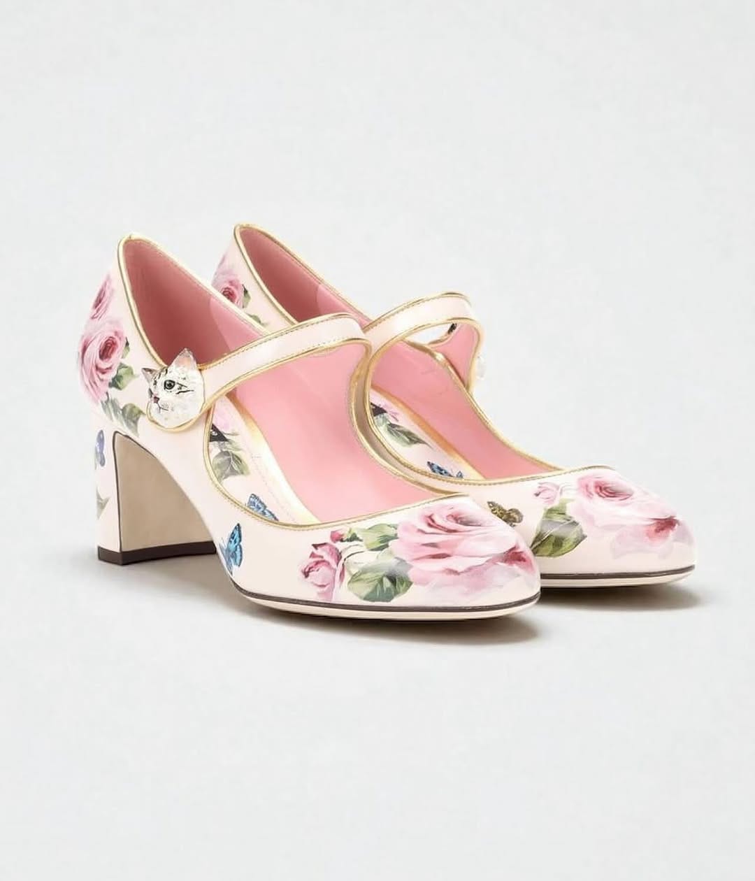 Floral printed heel