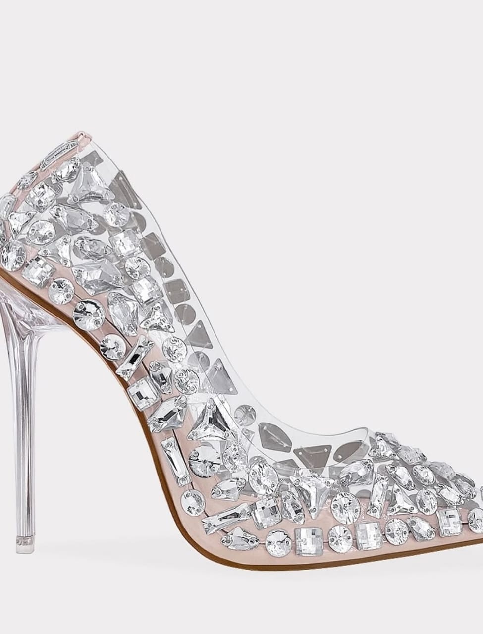 Mirage crystal silver stiletto