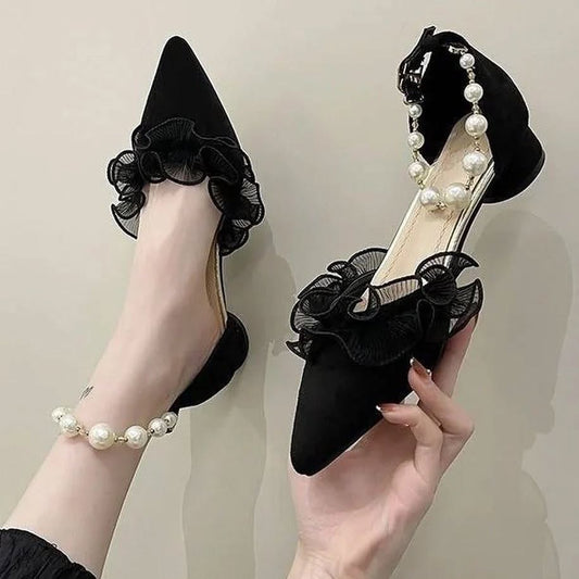 Ruffled Edge-Pearl Black