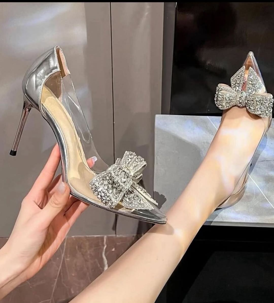 Fancy heel Butterfly-White