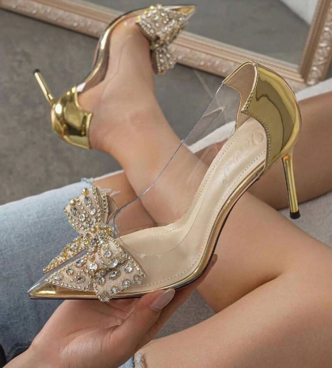 Fancy heel Butterfly-Gold - Main Image