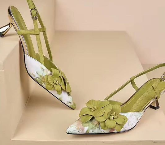 Columbiaan printed sandals (Green)