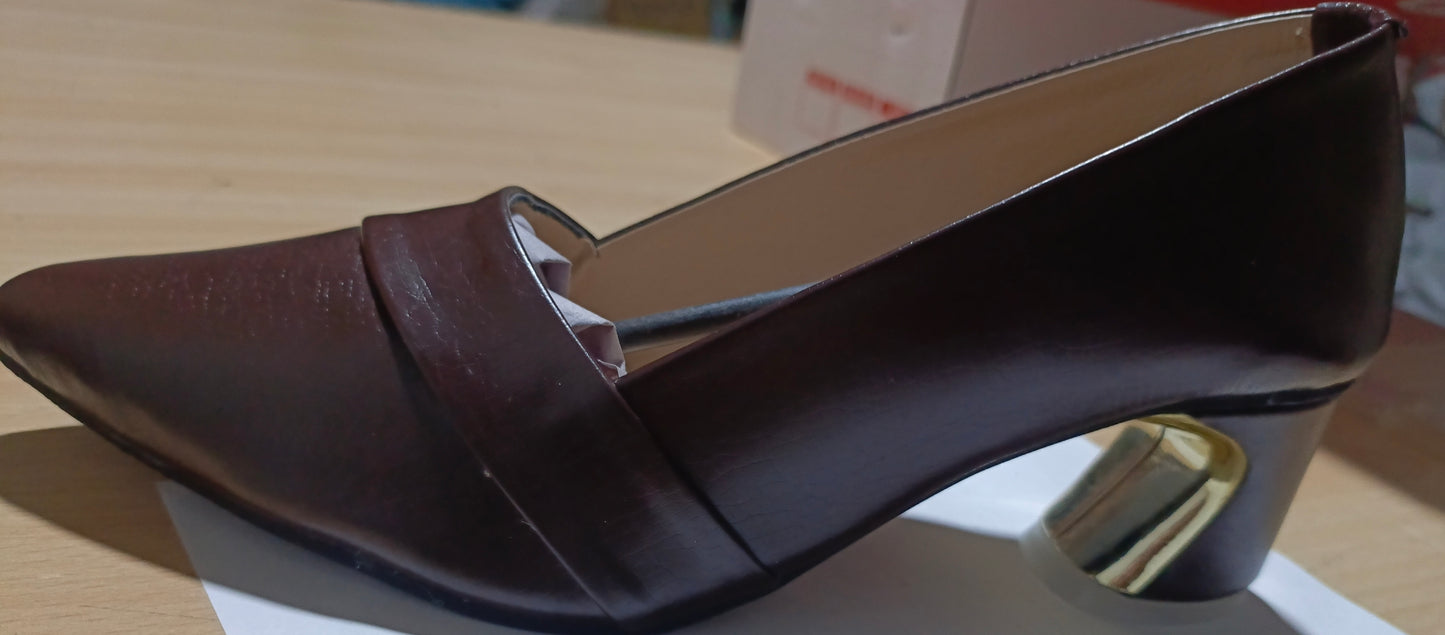 Chic Square Heel for women-Mehroon