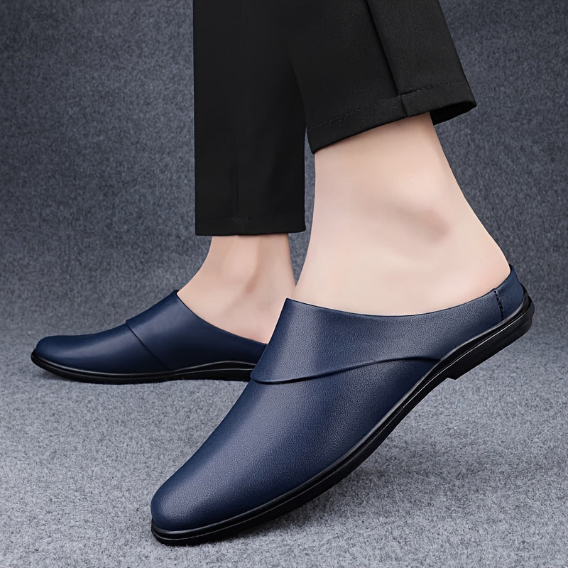 Vintage Leather Mules- Blue