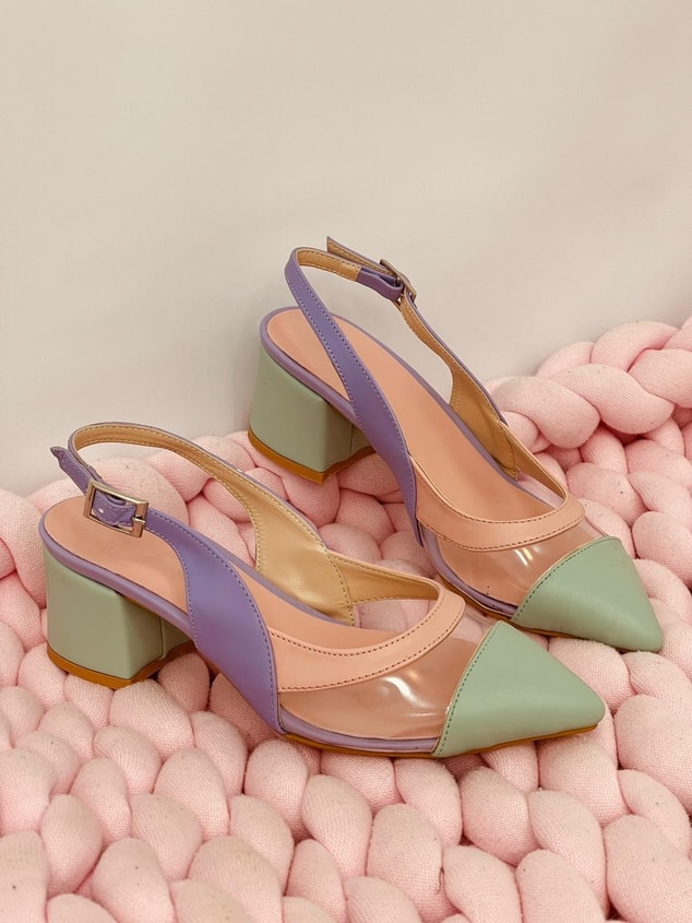 Pastel Multicoloured Heel-