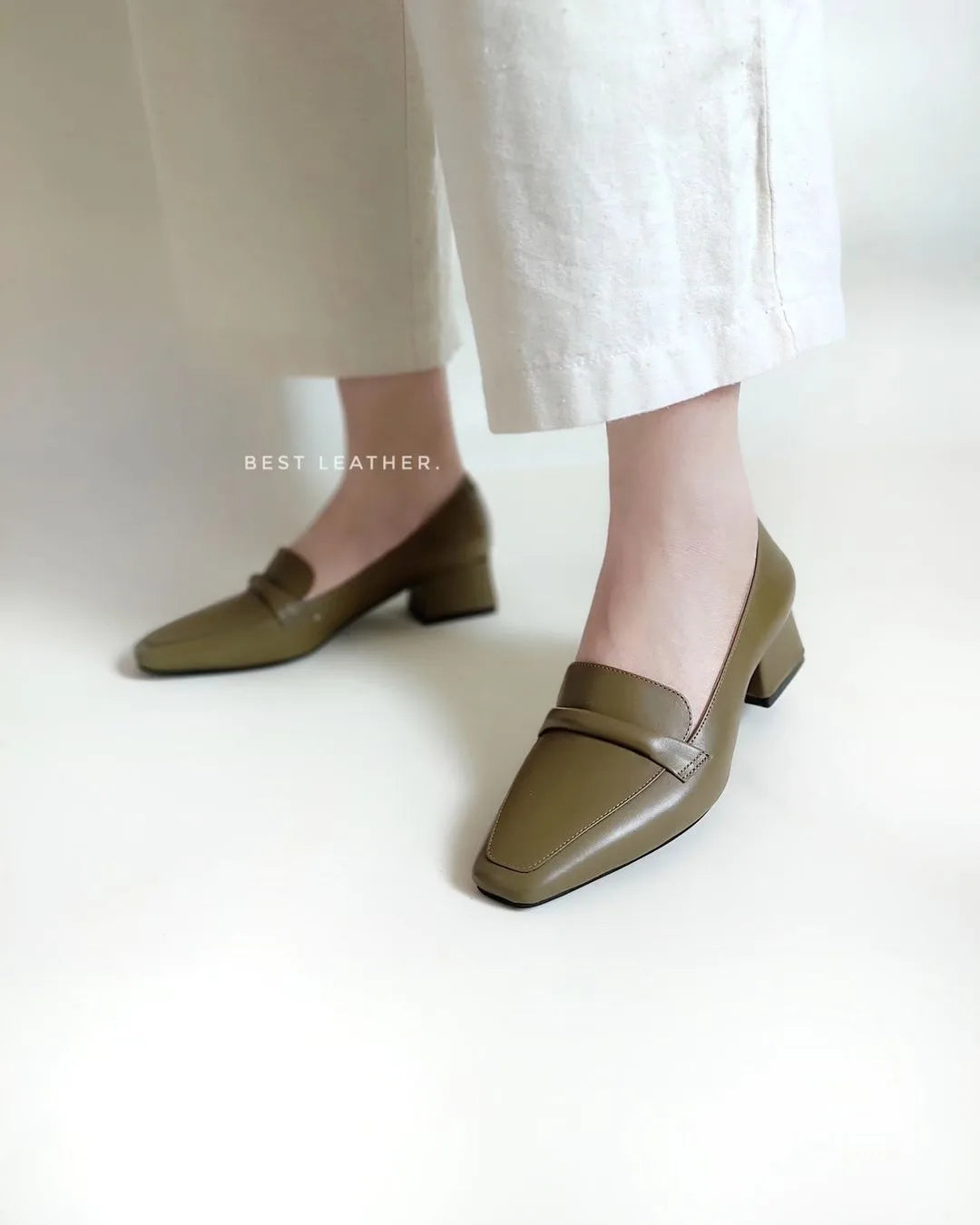 Luxe Classic Pumps (Olive green)