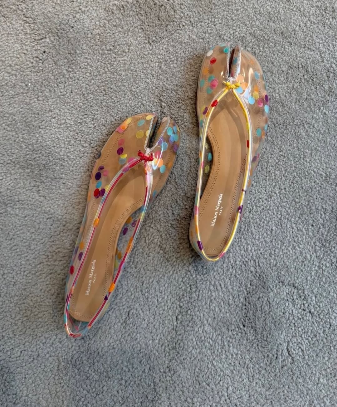 Confetti Tabi Flats (Transparent)