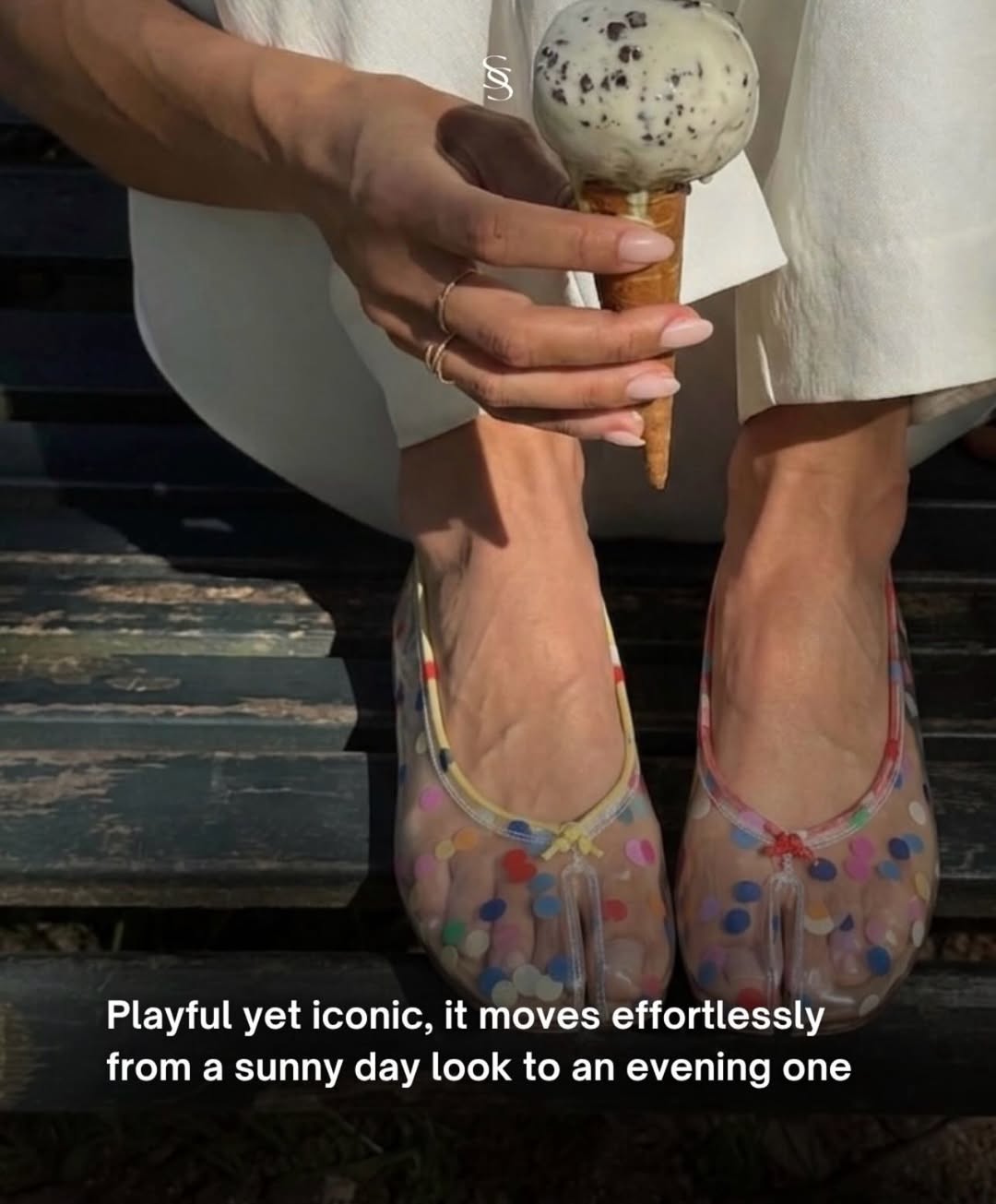 Confetti Tabi Flats (Transparent)