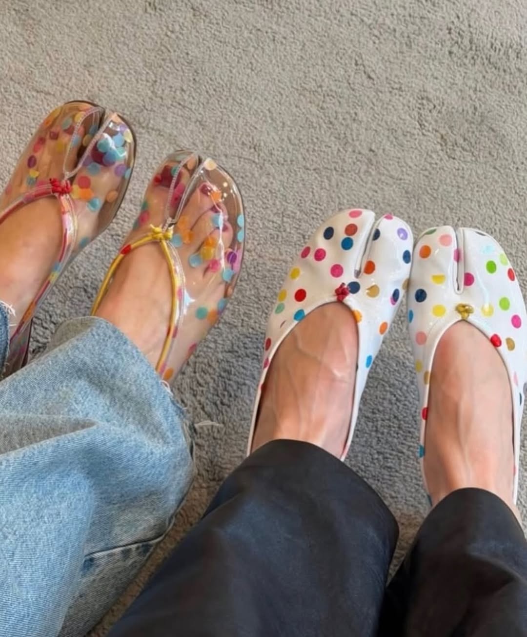 Confetti Tabi Flats (Transparent)