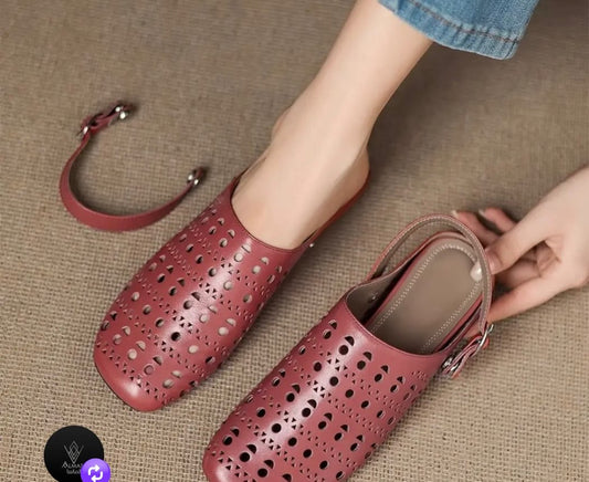 Convertible sandal (Maroon)