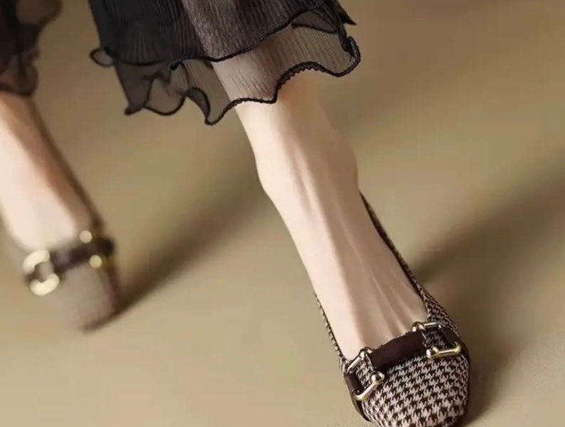 Elise Houndstooth Heels