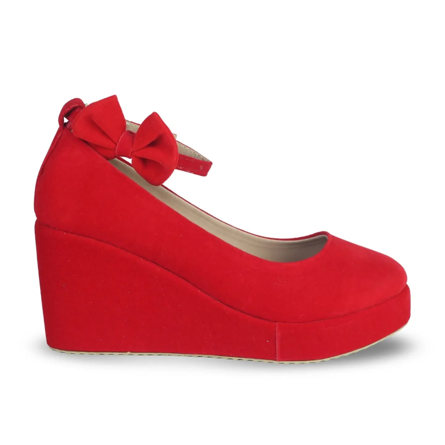 Women's high heels wedges- red