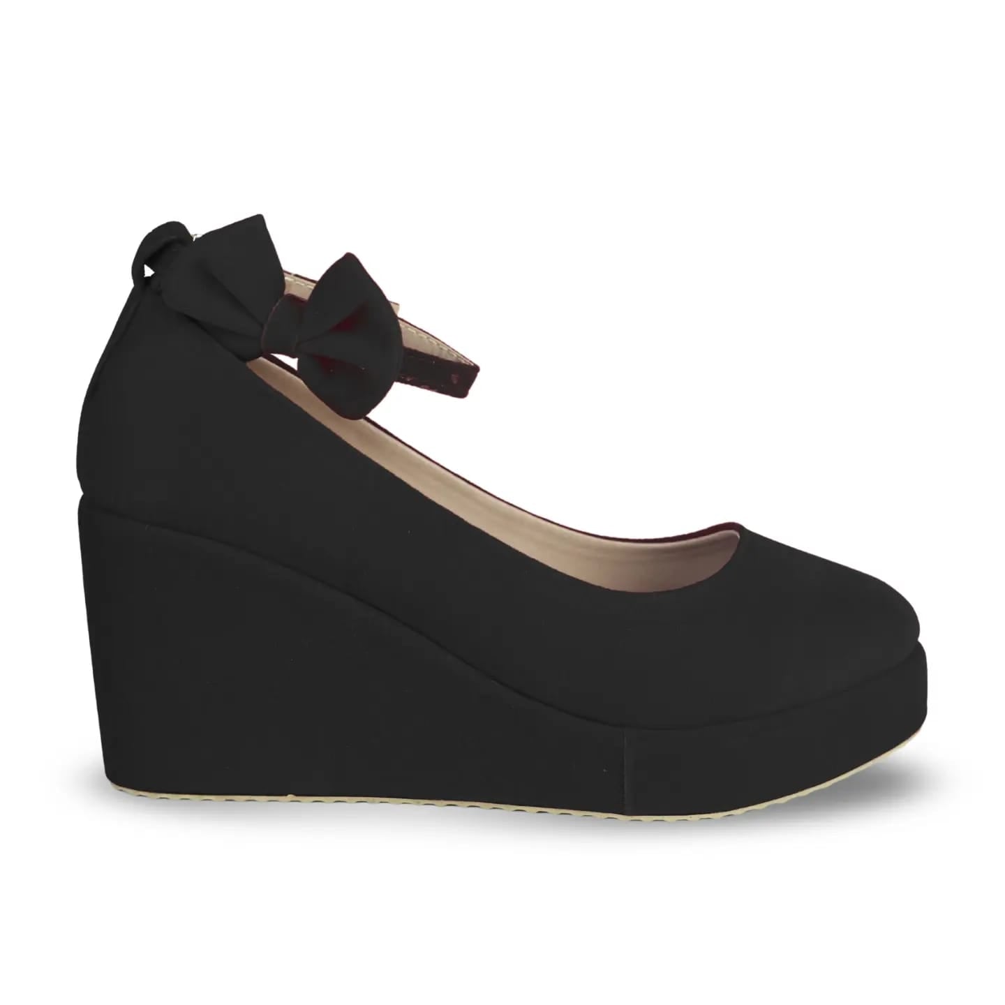 Women's high heels wedges- Black