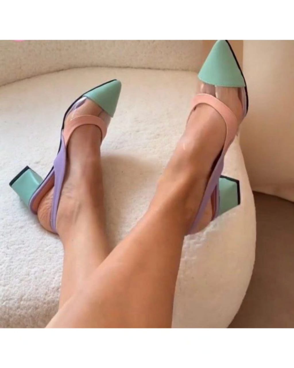 Pastel Multicoloured Heel-