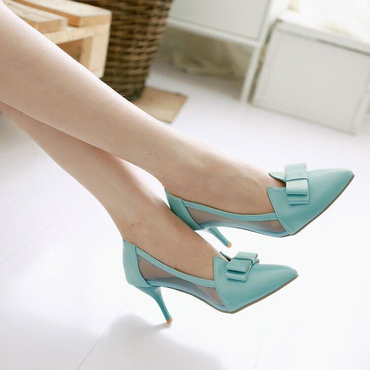 Women Pumps- Sky blue