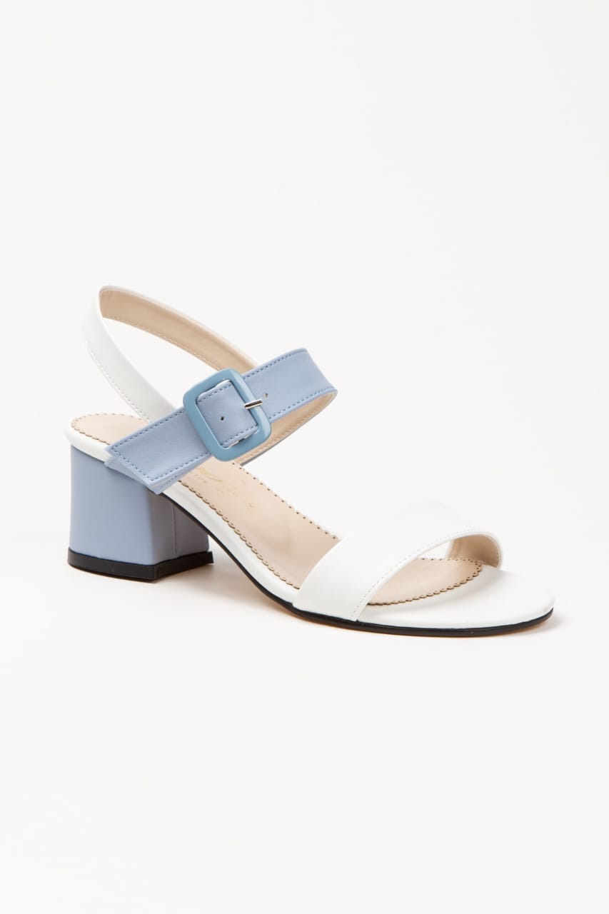 Women Striped Sandals- Turkish Style -Sky blue