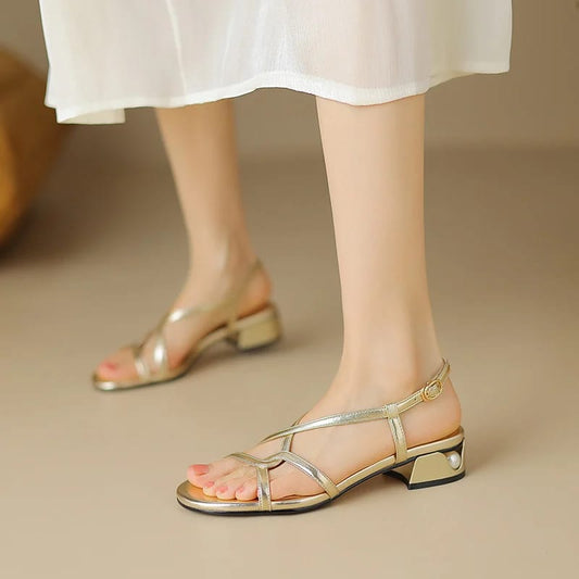 Dusto Elegant women sandals- Gold