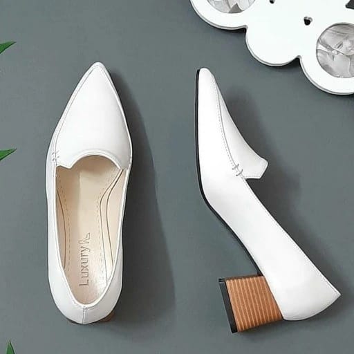 Korean Style heel-White