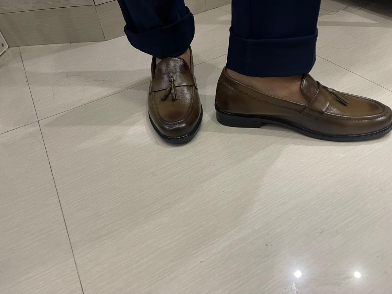 Executive Men's Shoes (Brown Pebble)