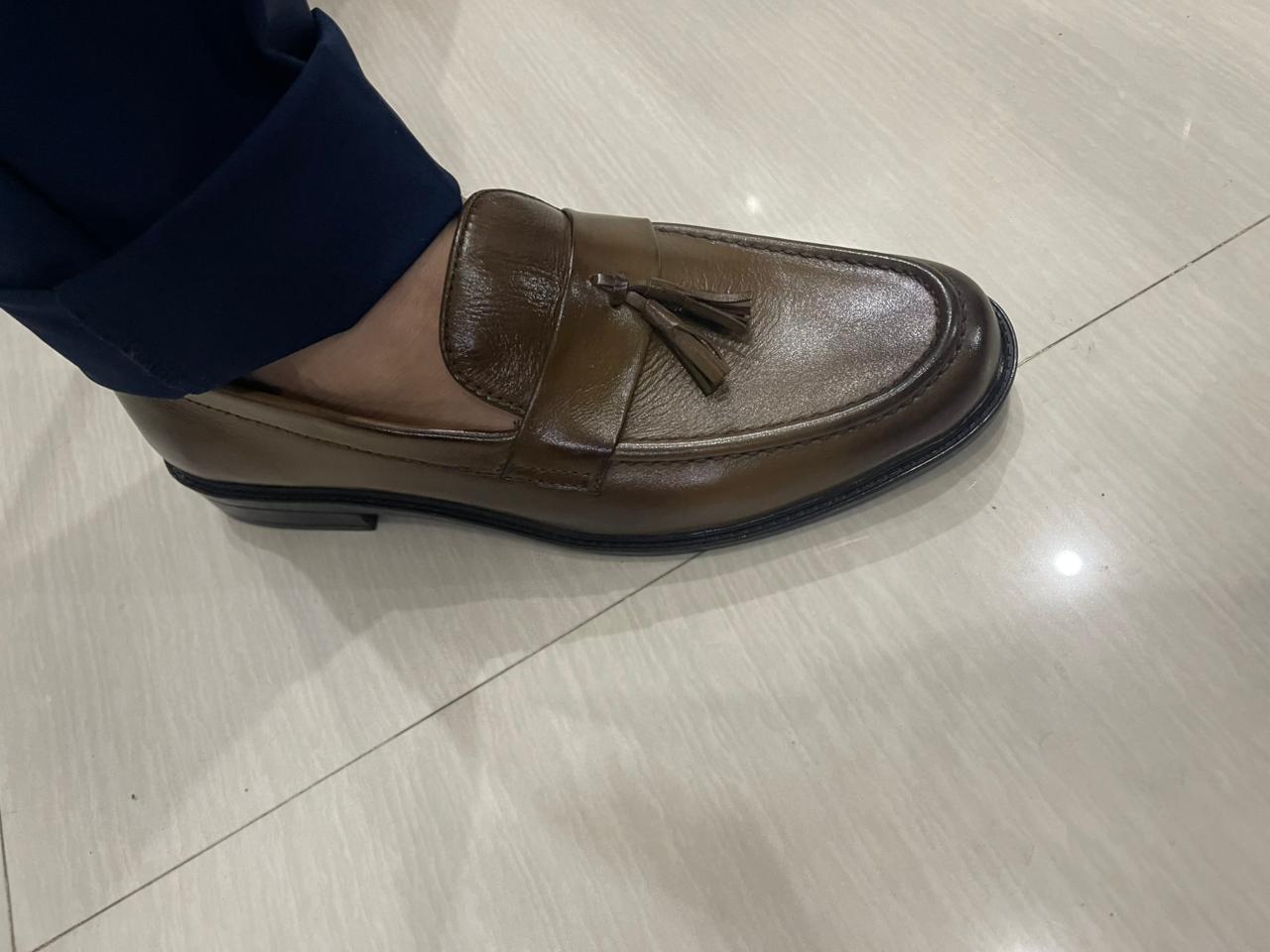 Executive Men's Shoes (Brown Pebble)