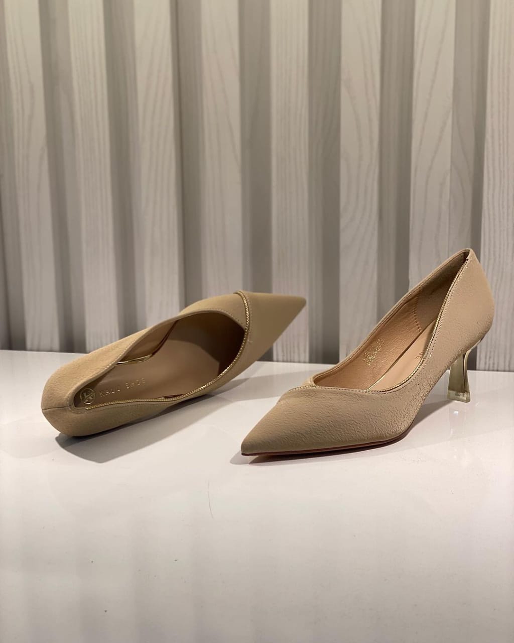 GoldShine women shoes-Khaki