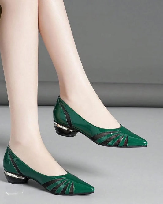 Chunky Heel- Green