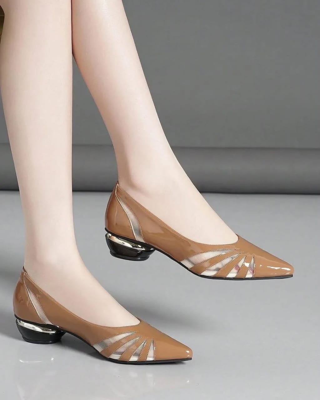 Chunky Heel- Brown