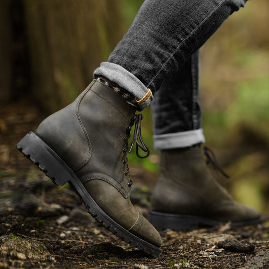 Italian Captain for Men's ( Dark Olive) - Pure leather