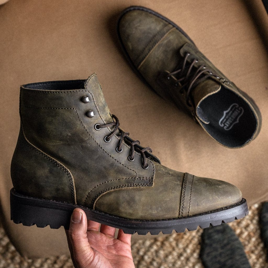 Italian Captain for Men's ( Dark Olive) - Pure leather