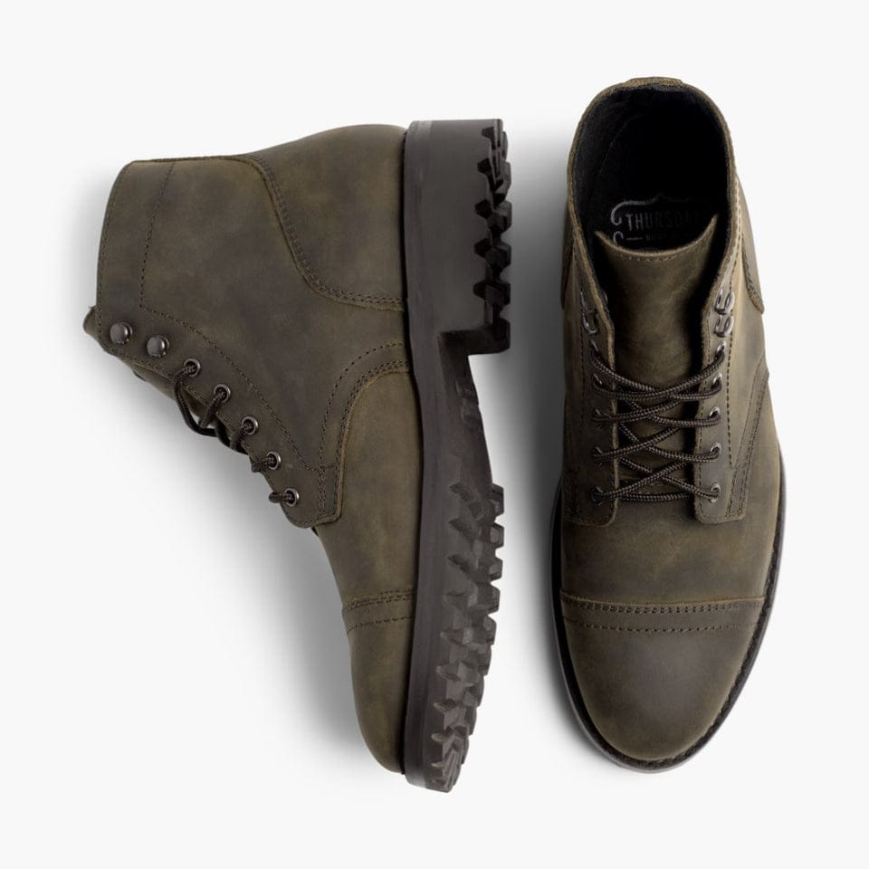 Italian Captain for Men's ( Dark Olive) - Pure leather