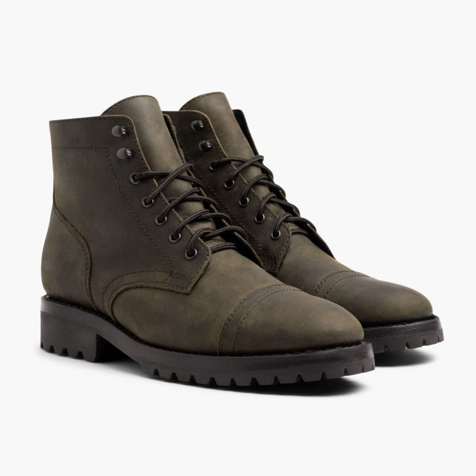 Italian Captain for Men's ( Dark Olive) - Pure leather
