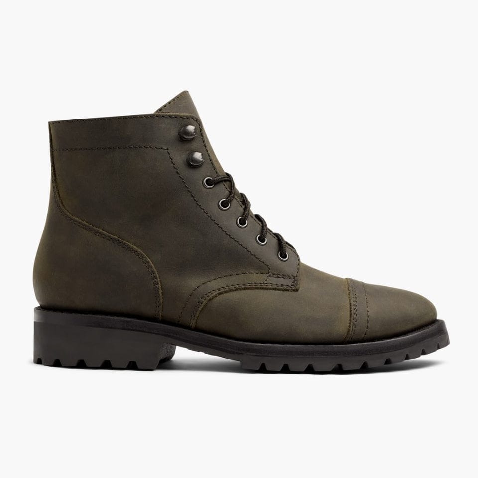 Italian Captain for Men's ( Dark Olive) - Pure leather