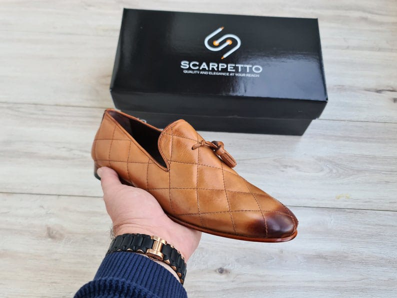 Stiched Tussel for Men's - Pure leather