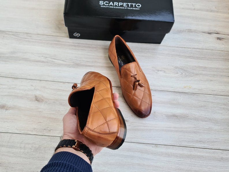 Stiched Tussel for Men's - Pure leather