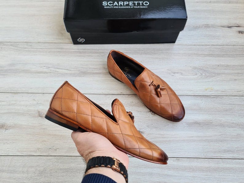 Stiched Tussel for Men's - Pure leather