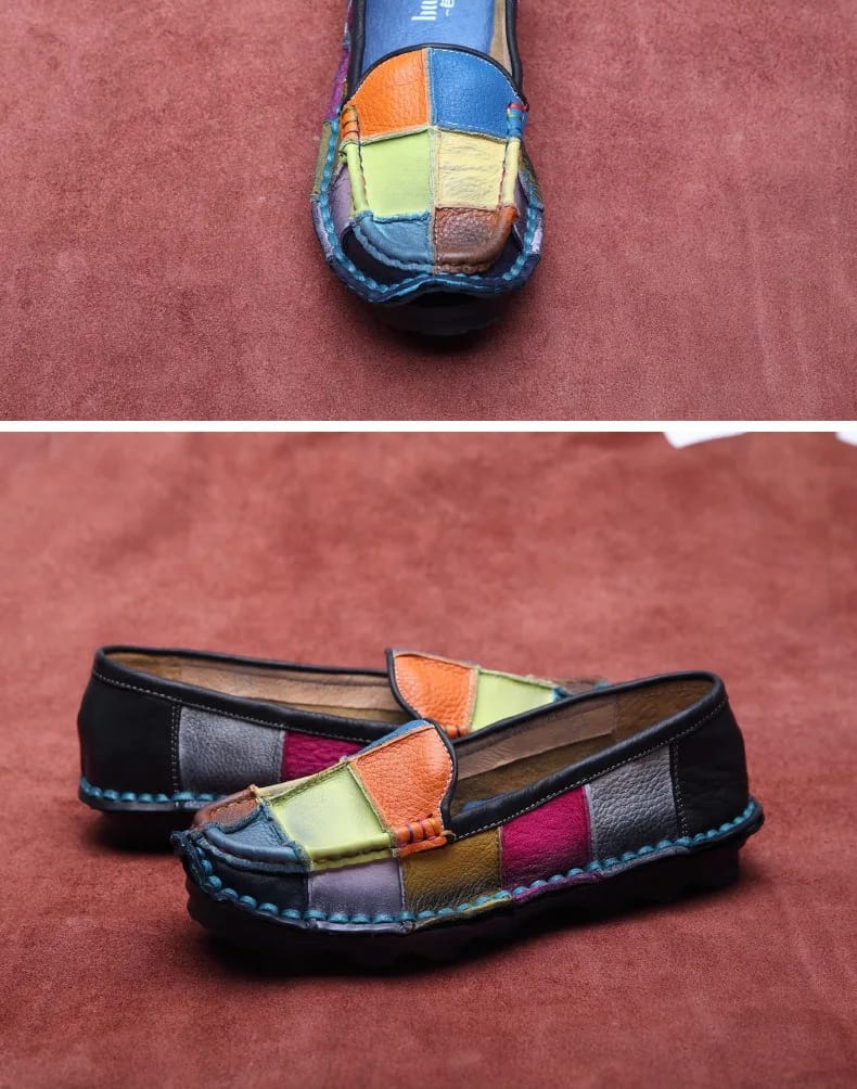 Asian loafer for women- Black Yellow