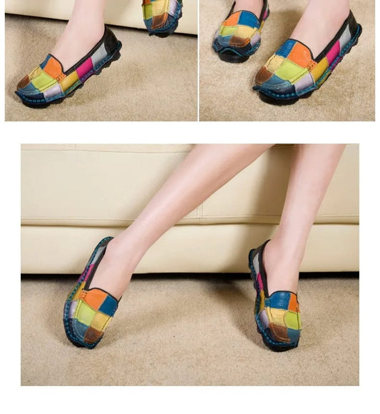 Asian loafer for women- Black Yellow