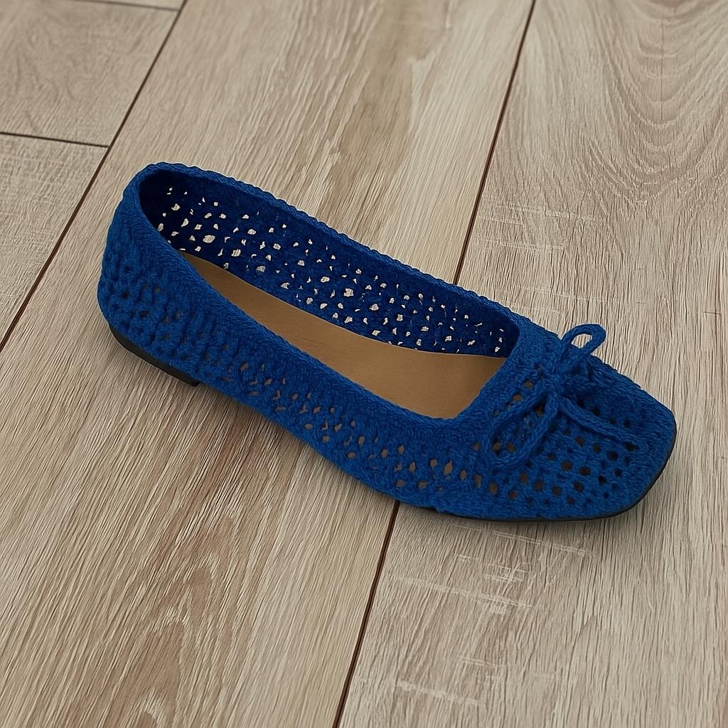 Knit Charm Shoes (Blue)