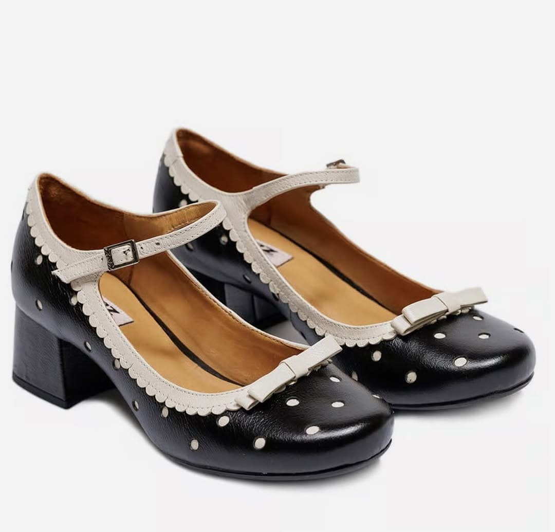 Inspired vintage block heel (Black)