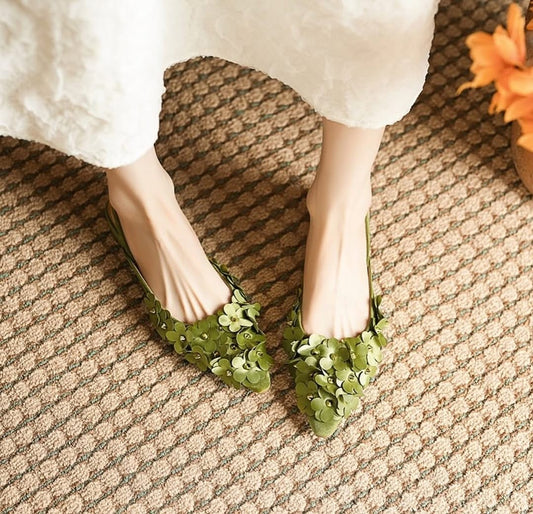 Petal Grace Flats (Green)