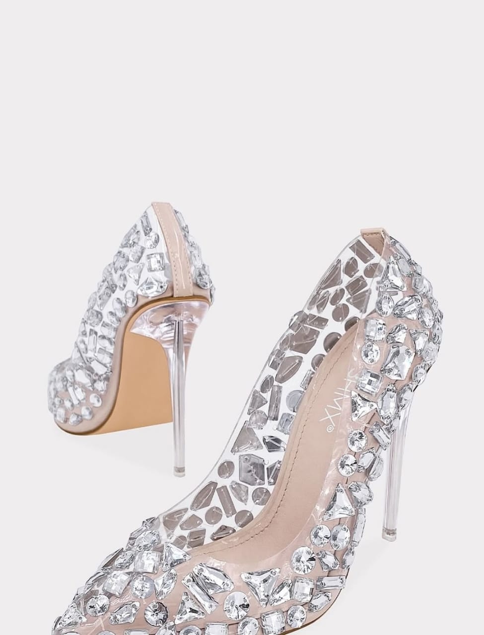 Mirage crystal silver stiletto