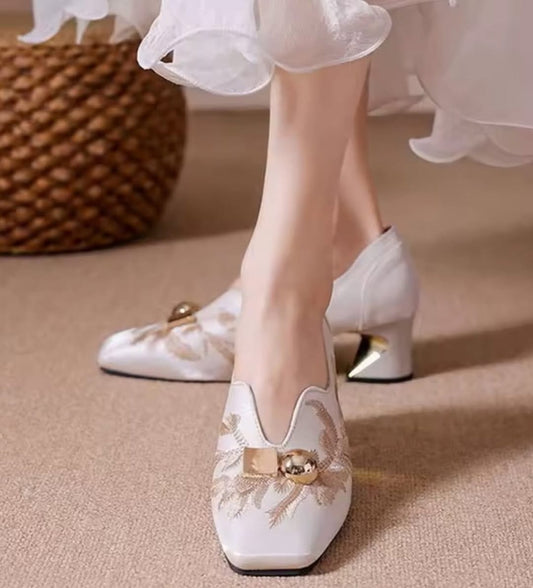 Golden Fern Elegance heel (Off White)