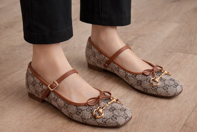 Aurora Mary Jane flats (Brown)