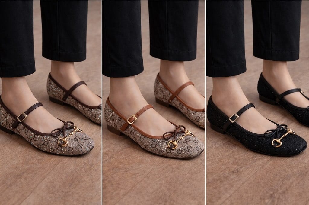 Aurora Mary Jane flats (Brown)