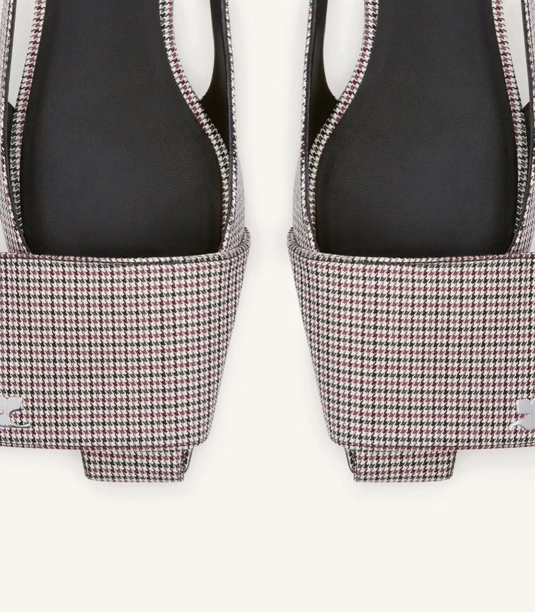 Houndstooth grace slingback